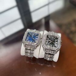 Iced Out Cartier Watch
