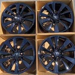 19” Tesla Model S Cyclone Factory Wheels Rims Gloss Black New