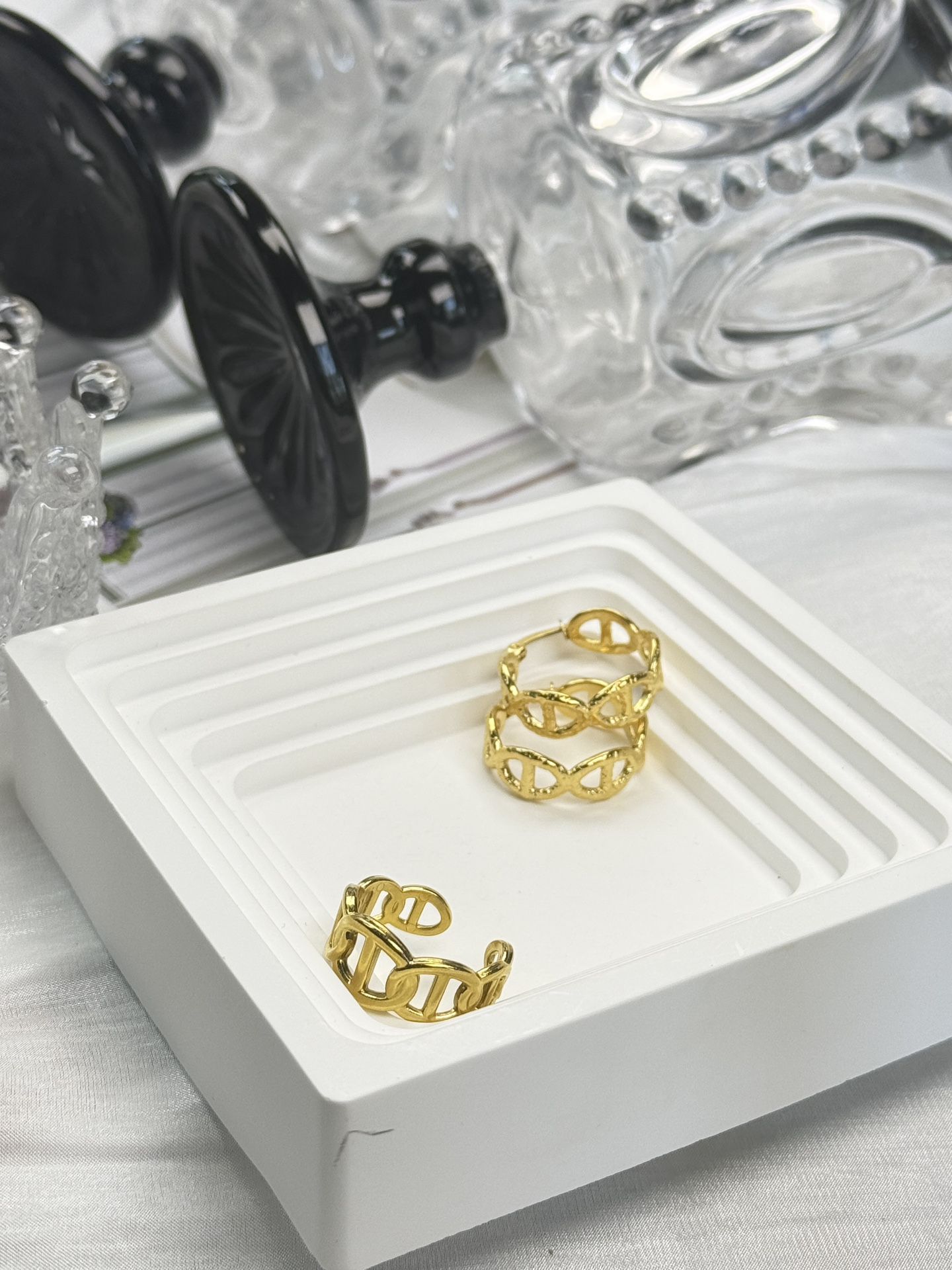 Ring And earrings Set