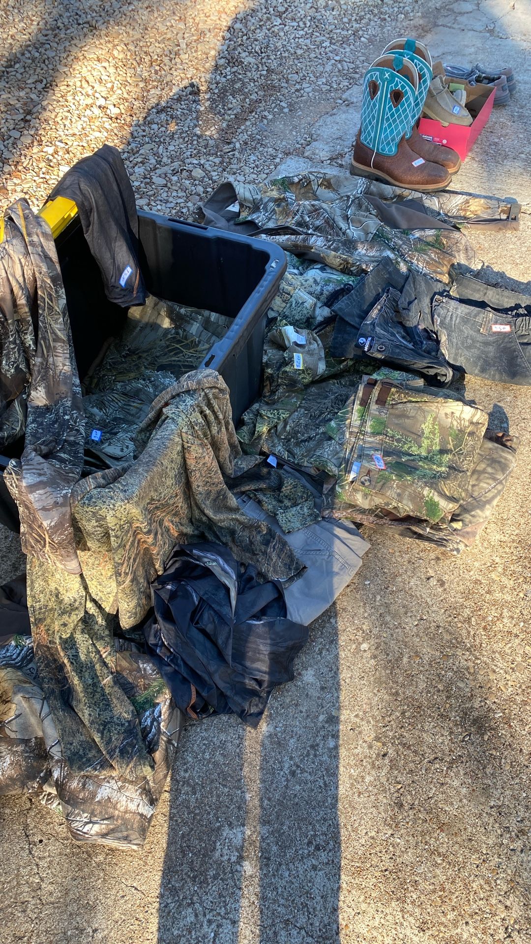 Hunting Clothes For Men 2xl And XL. At My Garage Sale Today And Tomorrow For A Very Good Price