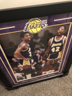 Magic Johnson/James Worthy Signed Photo 