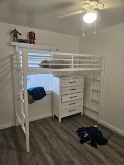 Twin Size Metal Loft Bed
