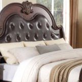 Cavalier Dark Cherry King Upholstered Sleigh Bed ASK, Queen Bed,, Twin Bed, Full Bed, Mattress, Box Spring, ASK Living Room Set, Bedroom Set
