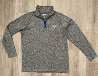 Pennant Sportswear Kansas Jayhawks KU 1/4 Zip Pullover Men’s Athletic Shirt Size XL