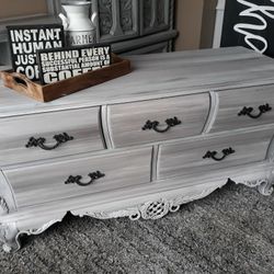 Rustic Grey French Dresser