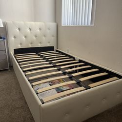 Tufted Upholstered Twin Bed Frame with Storage - Gently Used