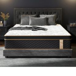 Unknown brand King Mattress, 10 Inch King Size Mattresses in a Box,  Hybrid Gel Memory Foam Bed Matress, Individual Pocketed Springs for Motion Isolat