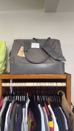 New Beis travel luggage tote gray