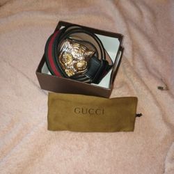 Men's Gucci Tiger Head Belt 