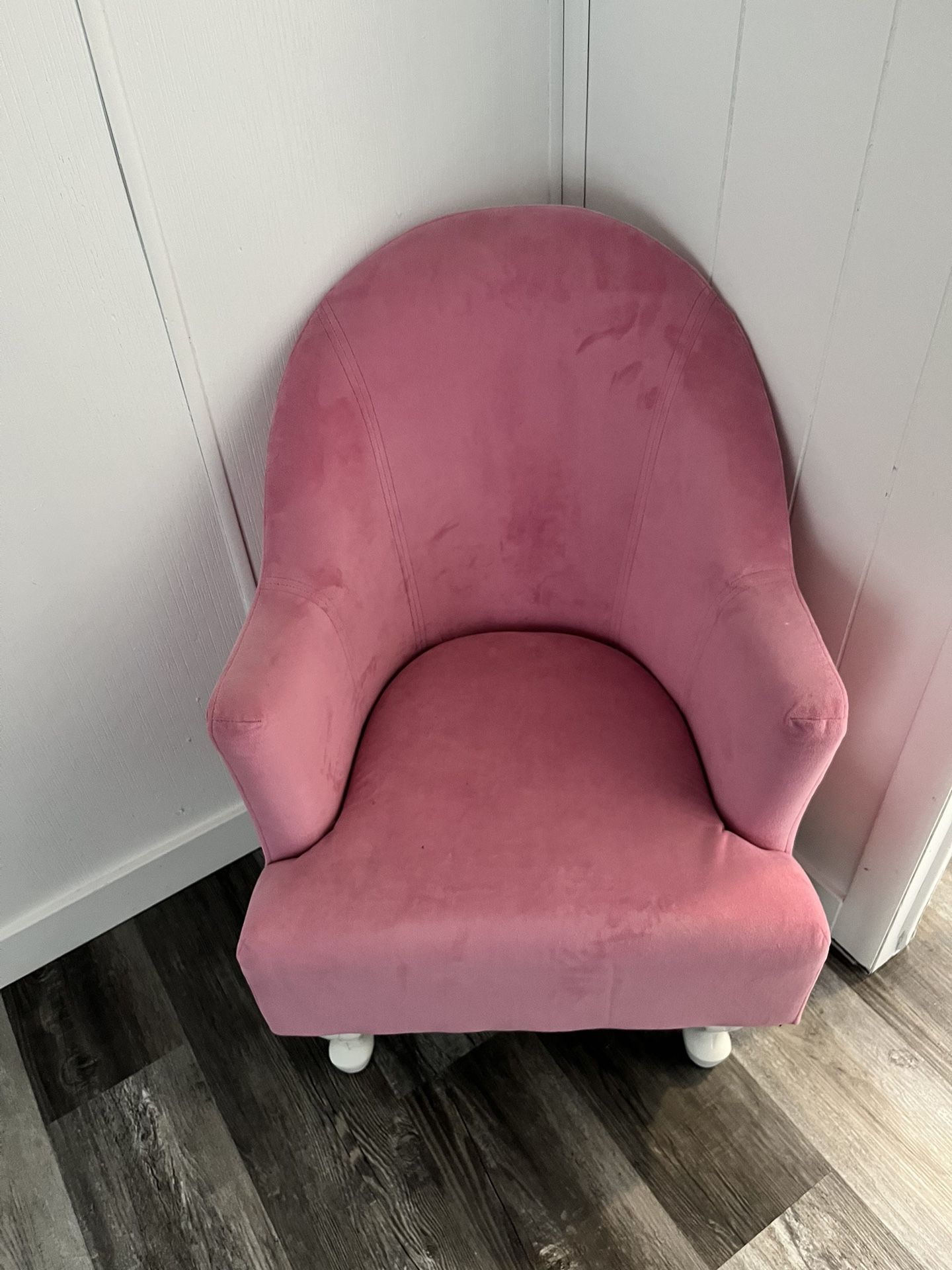 Pink Suede Chair 