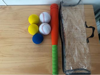 Soft Kids Foam Baseball Bat Toy Set with *5 Balls, for Toddler