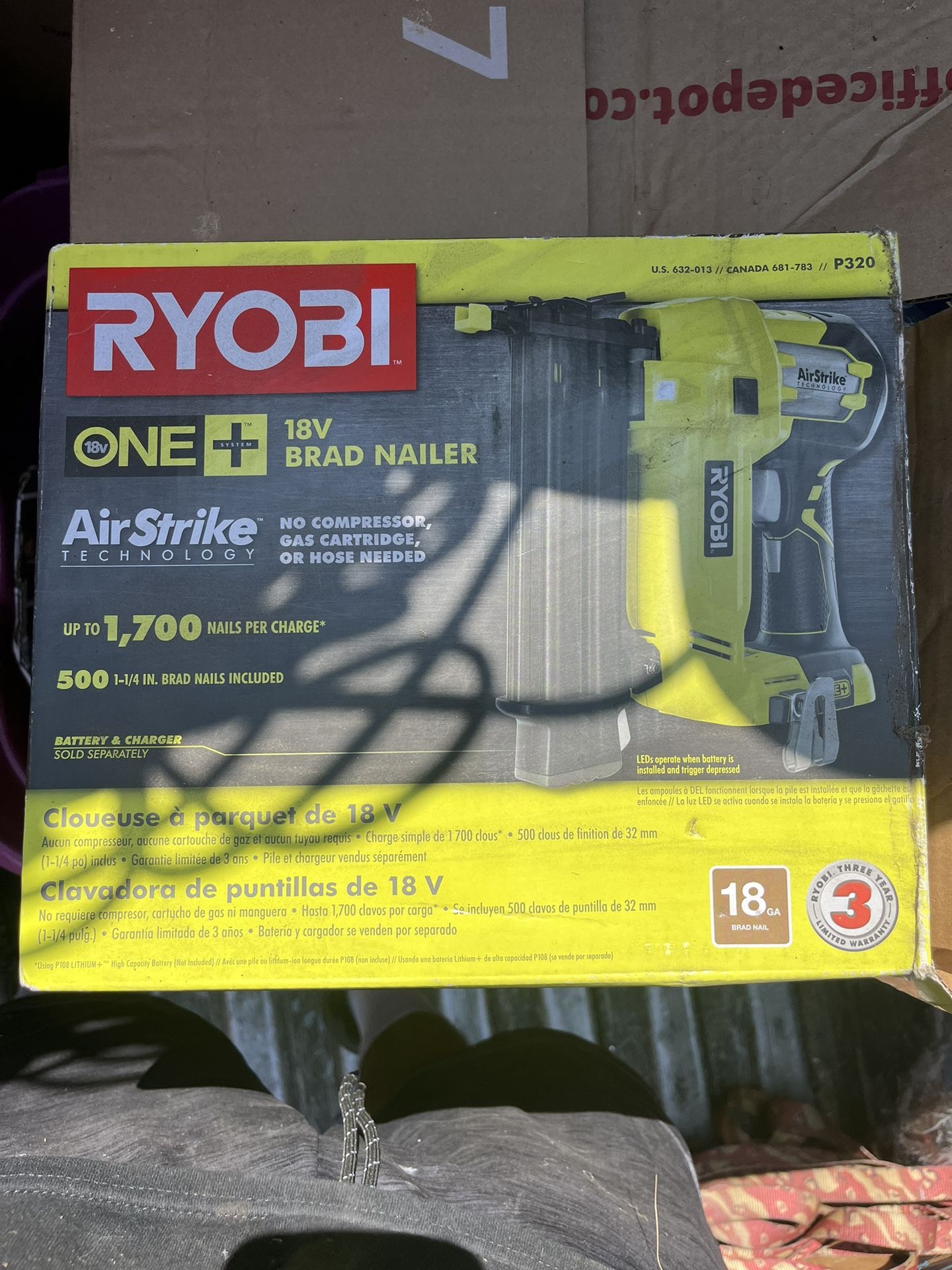 RYOBI NAIL GUN PLUS 1