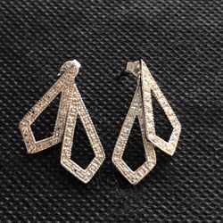 925 Sterling Silver in Rhodium Plated Earrings