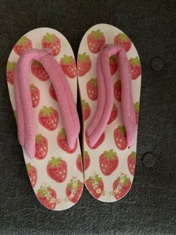 Strawberry flip flops