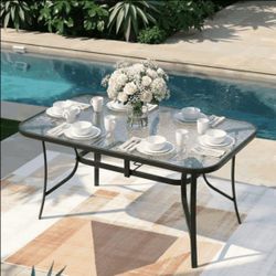 Outdoor Glass Dining Table