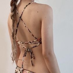 Flower Sexy Cute  Back Bikini 