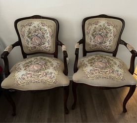 Vintage French Louis XV Style Tapestry Armchair
