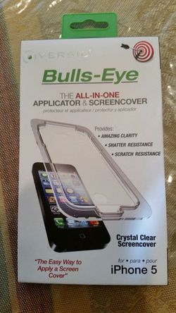 New, iPhone 5/5s Bulls-eye Applicator & Screencover