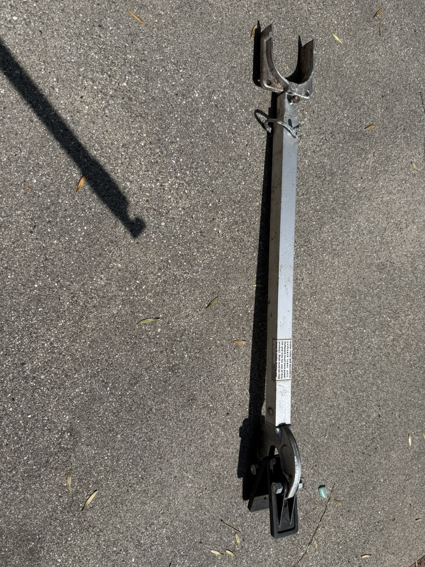 Outboard Motor Support For Trailering