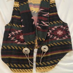 Womens Navajo Western Sleeveless Vest 