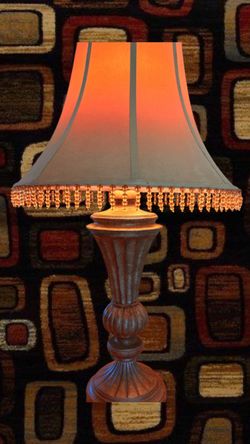 Vintage Table Lamp with Beaded Shade
