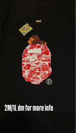 pink bape shirt