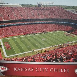 Kansas City Chiefs Arrowhead Stadium Canvas Wall Decor! Excellent Condition! 28 By 22