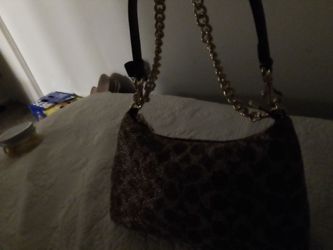 Leopard Print Handbag with Gold Chain Strap