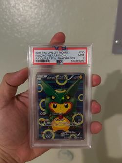 Psa 9 poncho Pikachu rayquaza v2