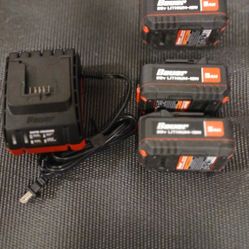 Bauer 20V Batteries 5Ah Drill Battery Pack + Charger Set