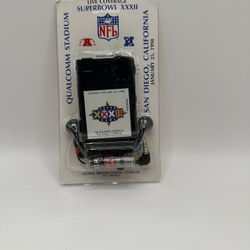  NEW Super Bowl XXXII Live Audio Coverage radio w/headphones and batteries 