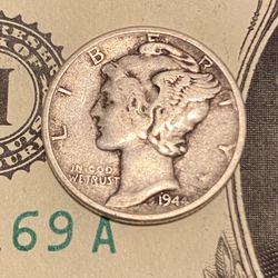 1944 Silver Dime 
