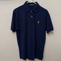 Polo Ralph Lauren Navy Polo Shirt Size M