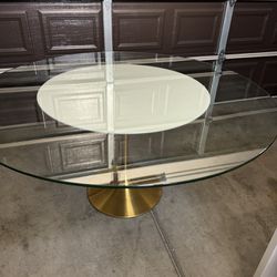 60 inch round table tempered glass