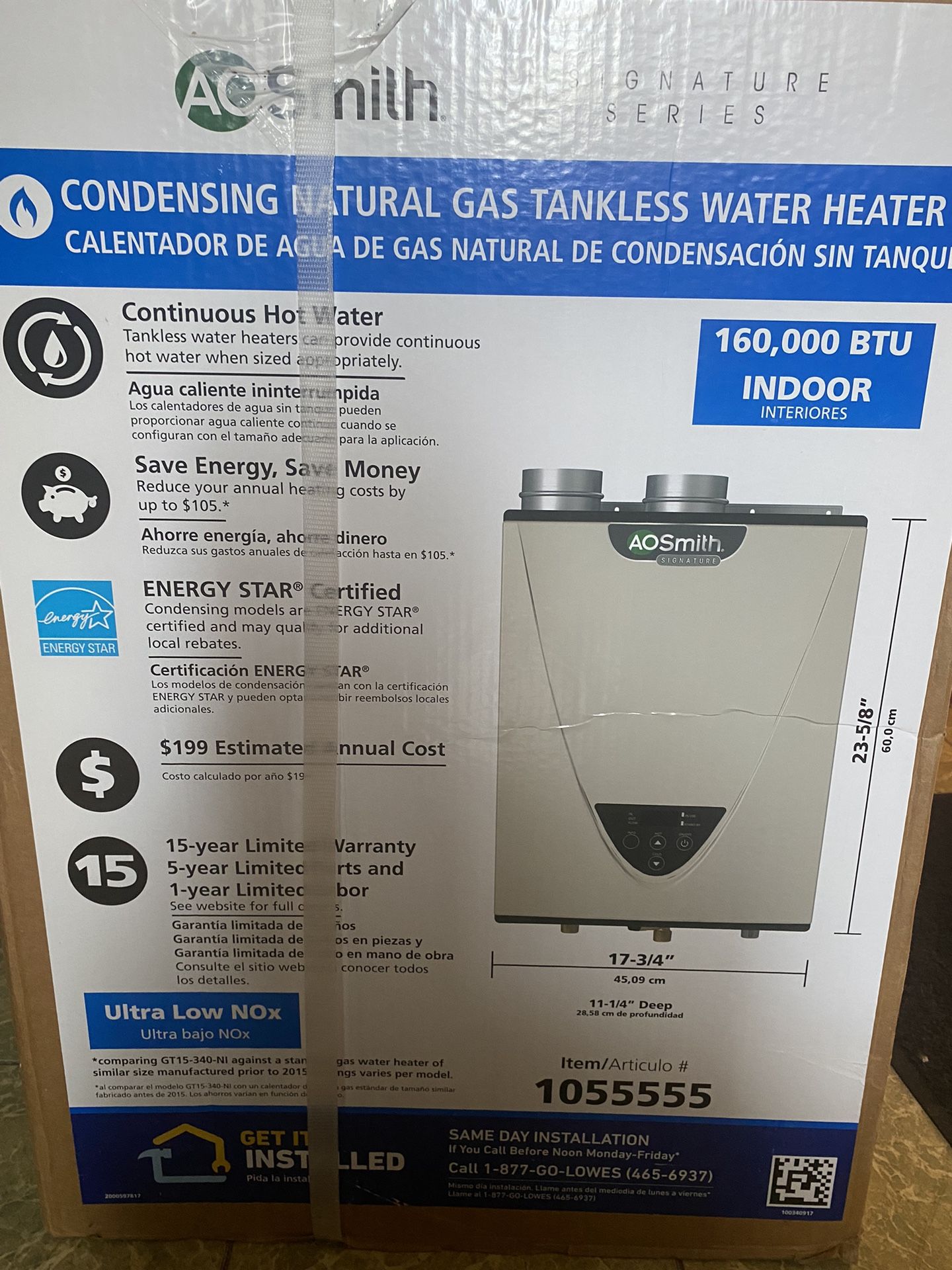 Brand New In Box Natural Gas Tankless Water Heater