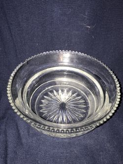 Crystal bowl, 4.5 in diameter