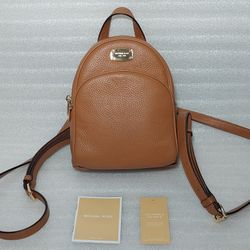 Michael Kors Mini Backpack Crossbody Bag. Brown Leather. Like New