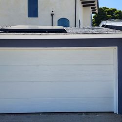 Flush With Texture Roll Up Two Car Garage Door