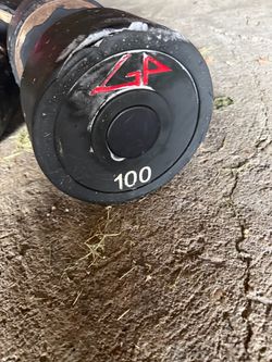100 lb Rubber Dumbbell