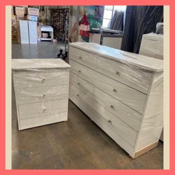 Dresser set / Eight drawers dresser and nightstand