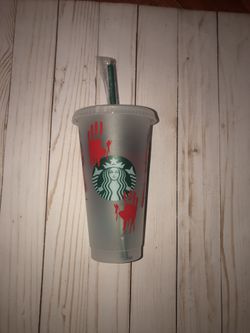 Scary movie themed Starbucks cup