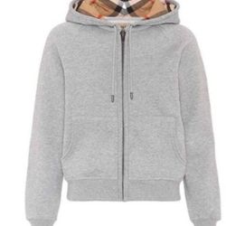 burberry grey zip up