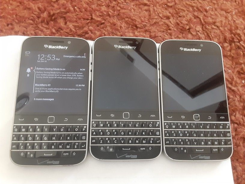 Blackberry classic  Verizon used Refurbished in good condition some scratches and scuffs Refurbished coming phone may be different than pic b