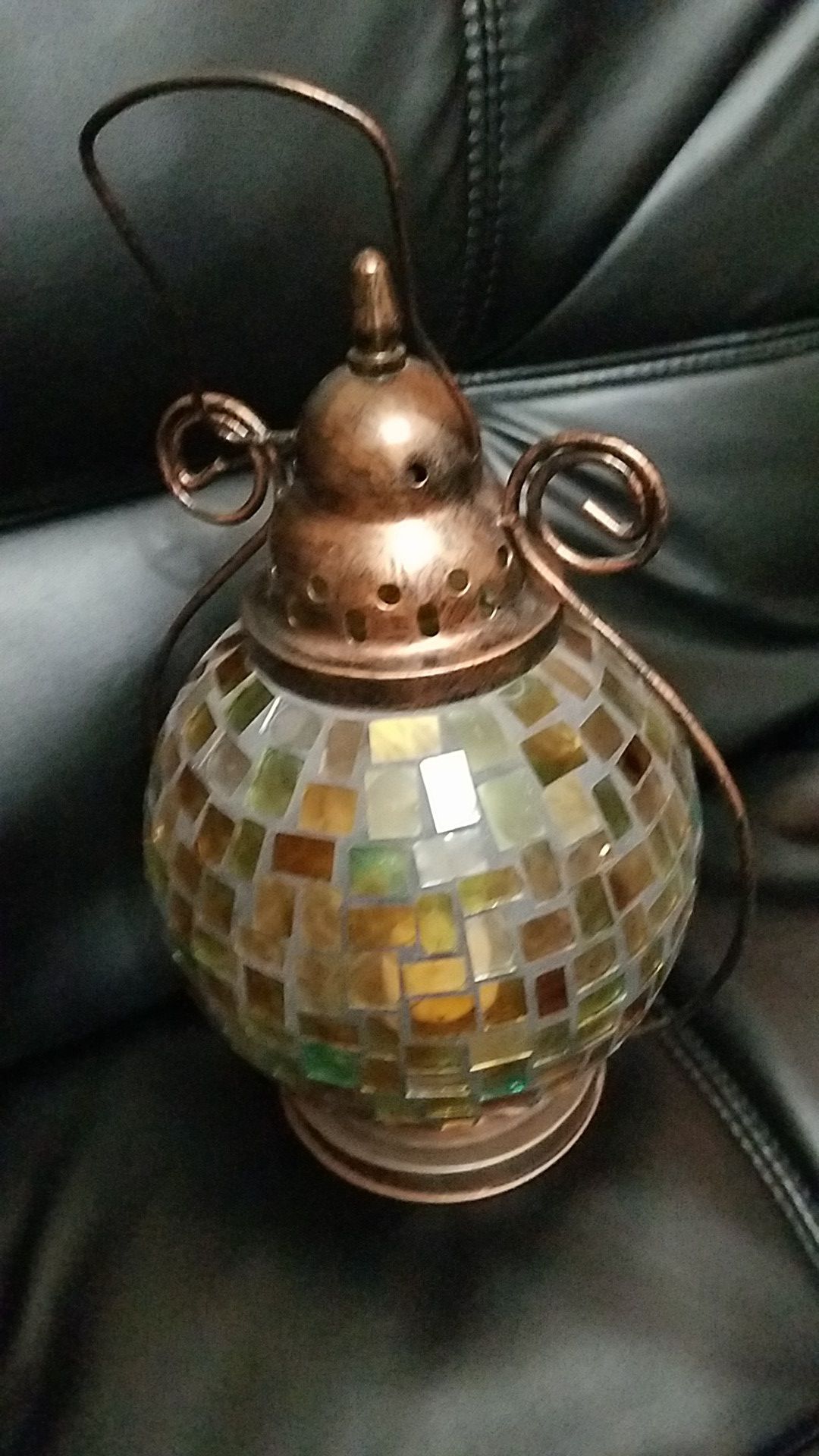 Lifetime brand, candle holder ( Mosaic) Glass 