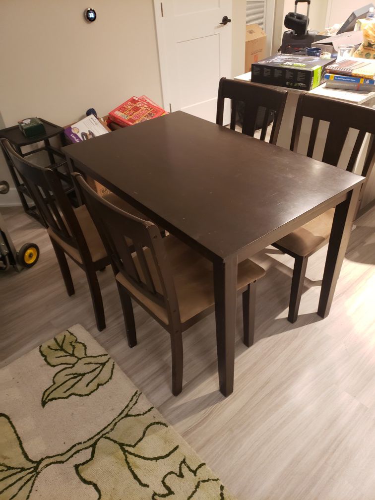 Kitchen dining table and chairs