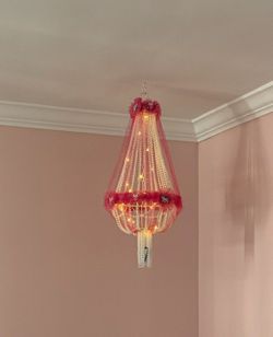Pink chandelier