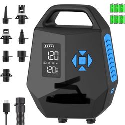 Paddle Board Pump, Rechargeable SUP Pump Electric, 20PSI Portable Paddleboard Pump with Inflation & Deflation, Auto-Off, Air Pump for Inflatables, Kay