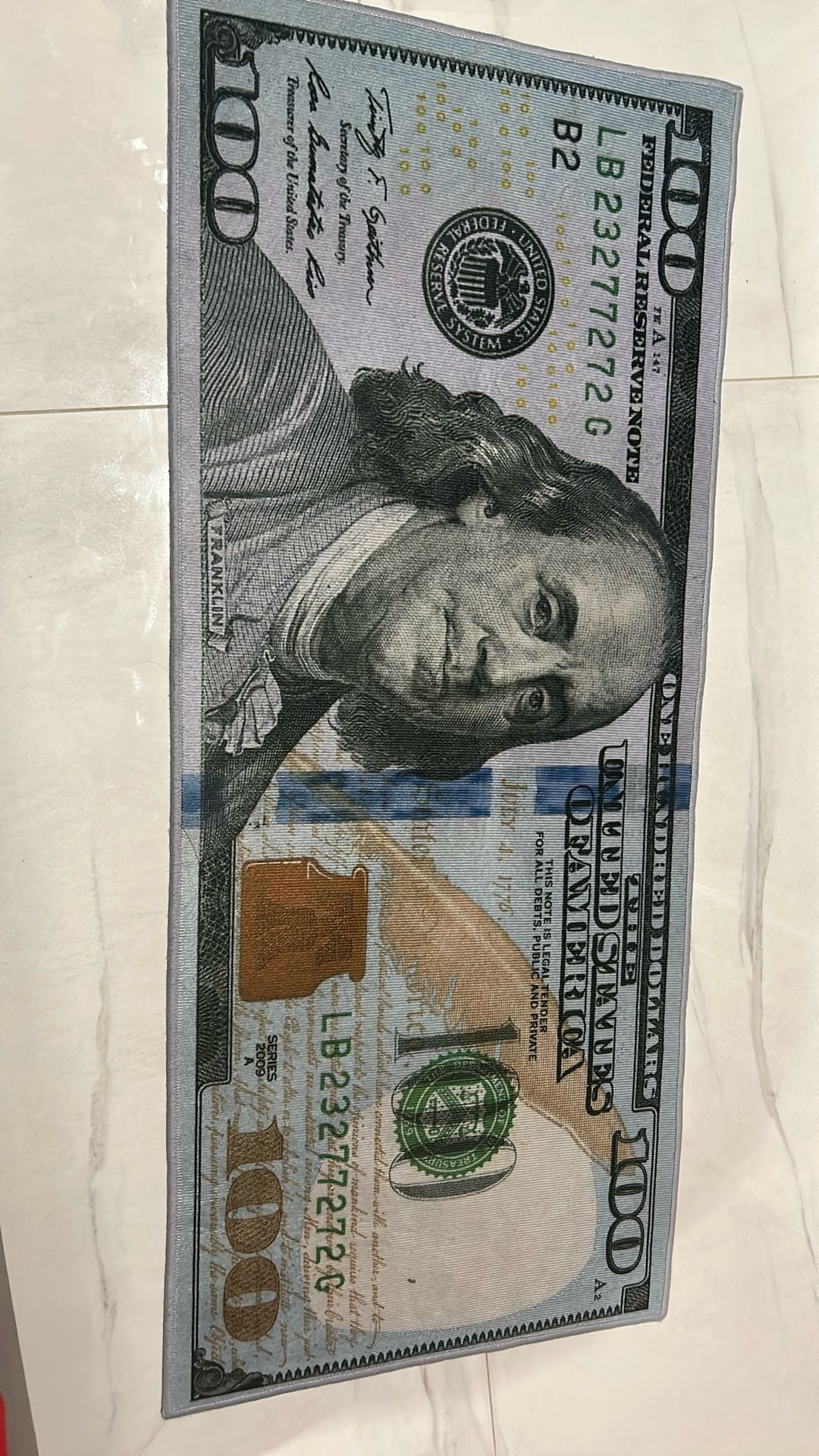 100 Dollar Bill Carpet
