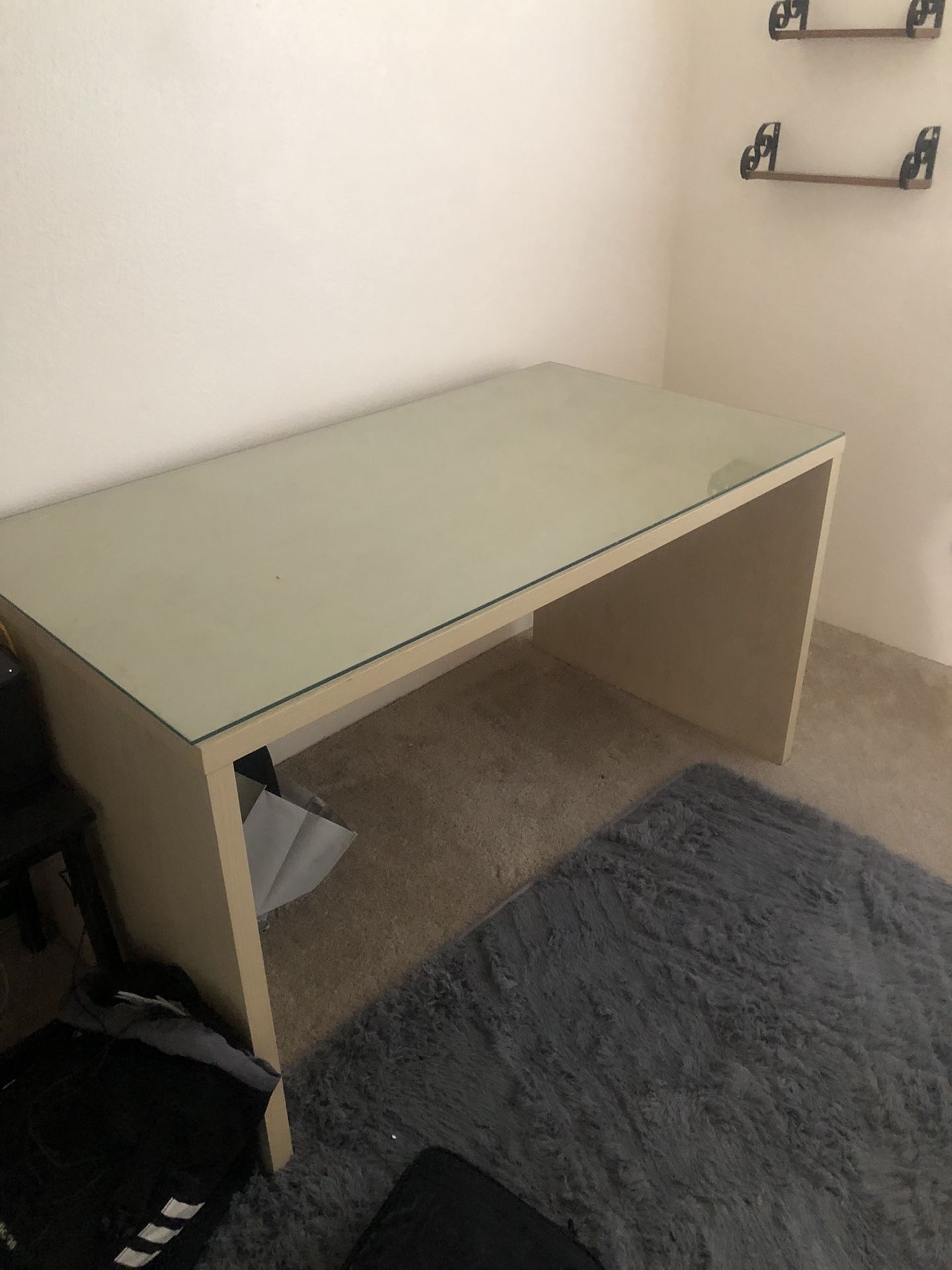Computer Desk With Glass Top