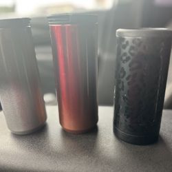 2 Starbucks Coffee Cups And 1 Brumate Cozzy Holder